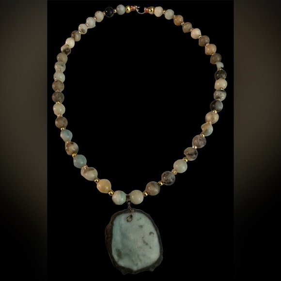 PREMIUM AMAZONITE NECKLACE & BRACELET SET - Picture 3 of 5
